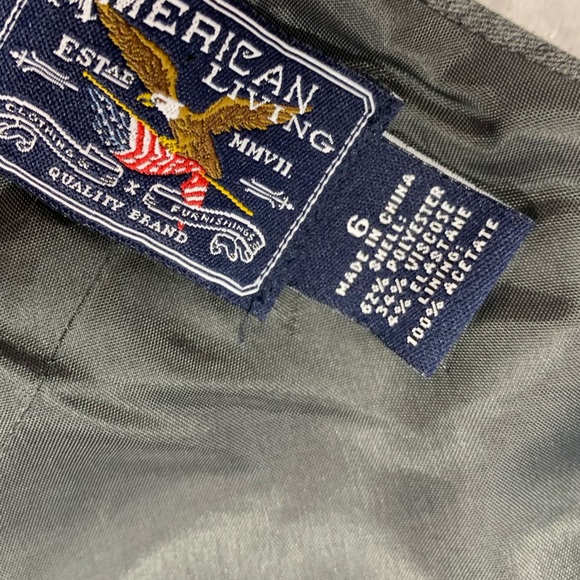 American Living EUC Gray Square Neck Puffed Sleeve Shift Dress size 6 - Picture 12 of 12